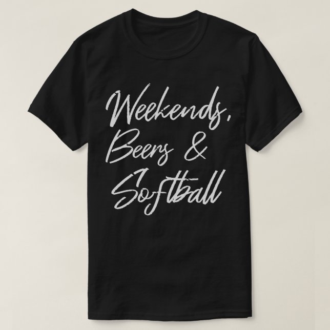 Camiseta Bebidas De Fin De Semana Y Softbol III 2 (Diseño del anverso)