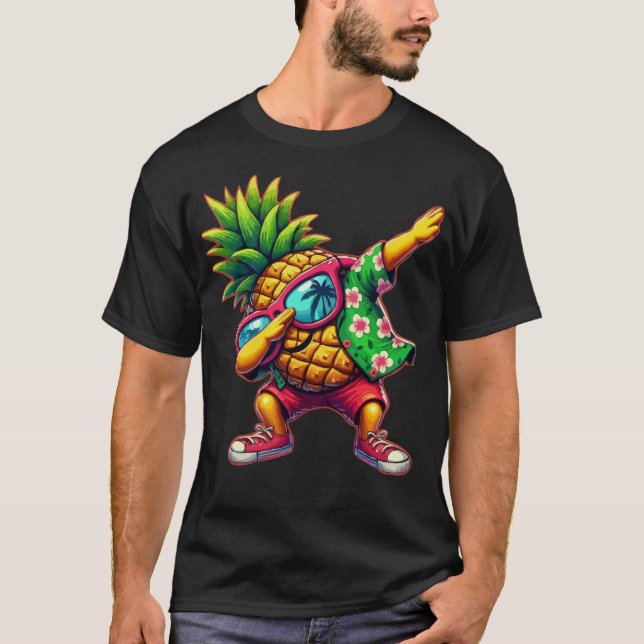 Camiseta Bebidas de gafas de sol de piña Dabbing (Anverso)