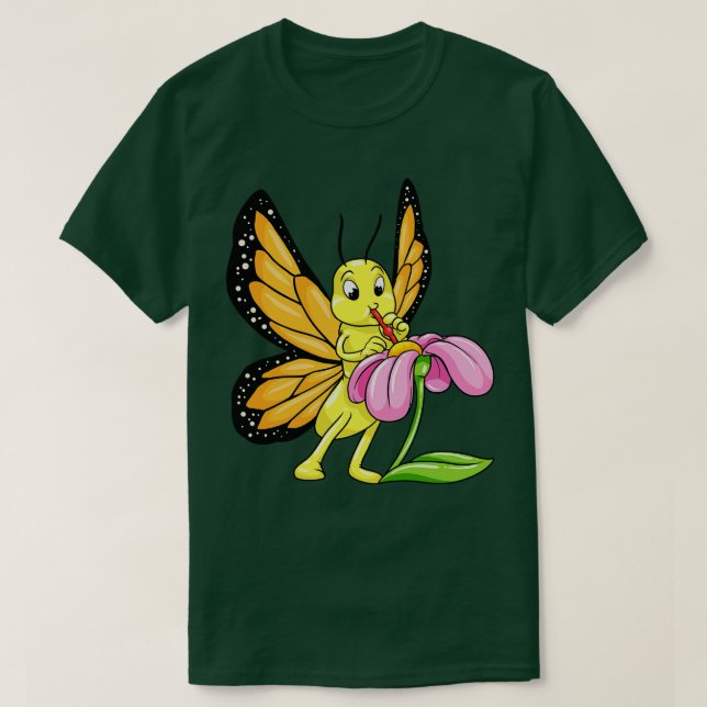 Camiseta Bebidas de mariposa Néctar (Diseño del anverso)