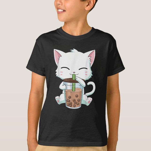 Camiseta  Bebidas de té de burbuja Boba Bebedores de burbuj (Anverso)