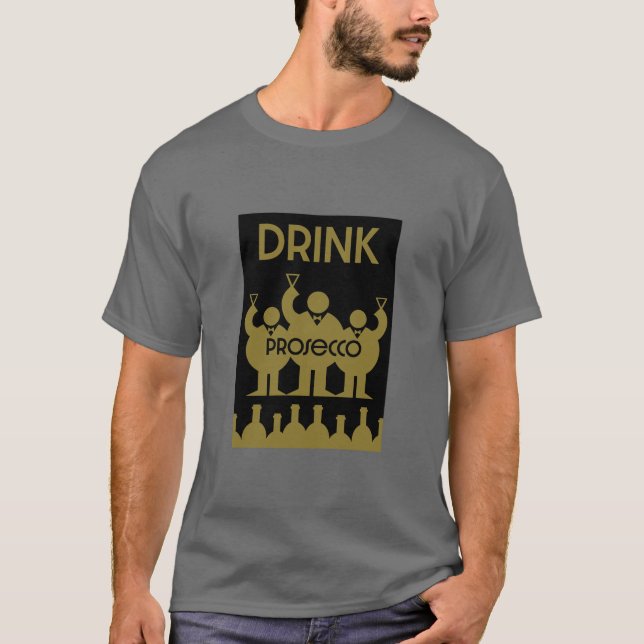 Camiseta Bebidas de vino Prosecco (Anverso)