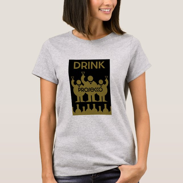 Camiseta Bebidas de vino Prosecco (Anverso)