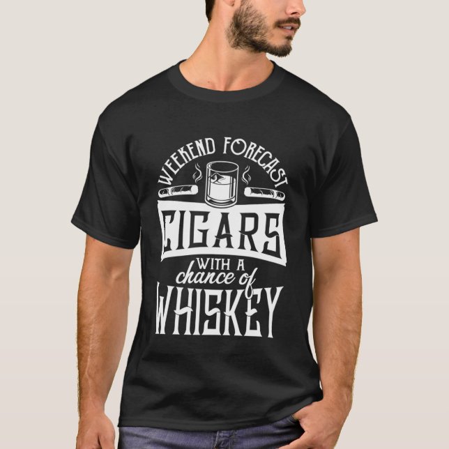 Camiseta Bebidas de Whiskey y forecas de fin de semana para (Anverso)