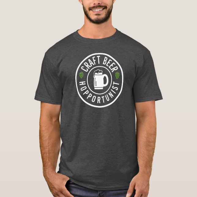 CAMISETA BEBIDAS / HOPORTUNISTA DE CERVEZA DE BARRILLO (Anverso)