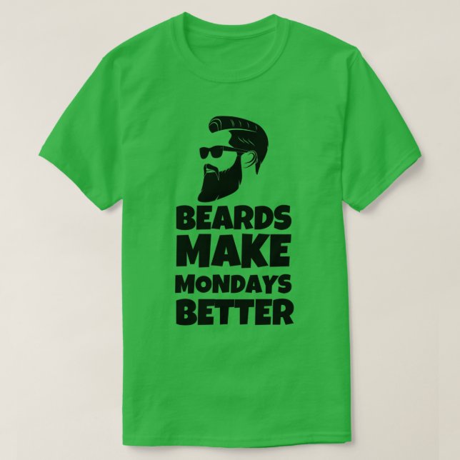 Camiseta Bebidas Mejores lunes Día Mundial De La Barba Grac (Diseño del anverso)