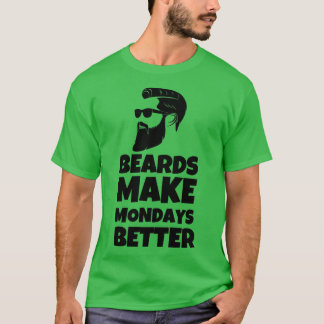 Camiseta Bebidas Mejores lunes Día Mundial De La Barba Grac
