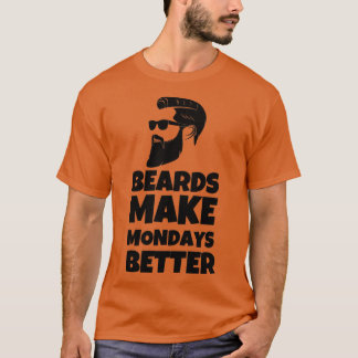 Camiseta Bebidas Mejores lunes Día Mundial De La Barba Grac
