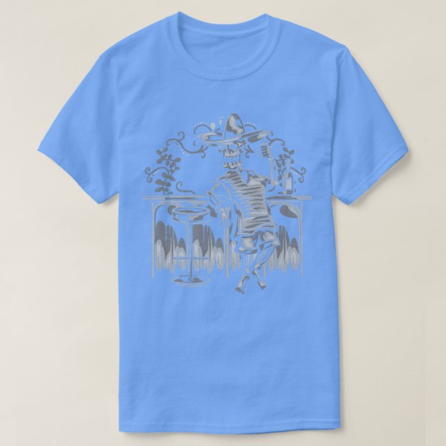 Camiseta Bebidas Skeleton Halloween Sayings  (Diseño del anverso)