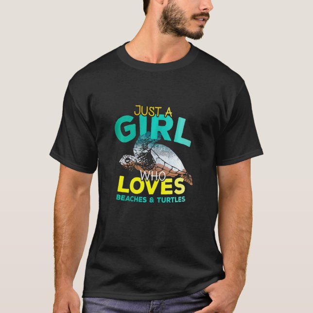Camiseta Bebidas Tortugas Cute Funny Ocean Beach Lover (Anverso)