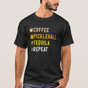 Camiseta Bebidas Un Café Gracioso Más Abundante, Pickleball