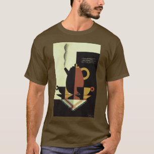 Camiseta Bebidas Vintage Beverages Coffee Pot con tazas