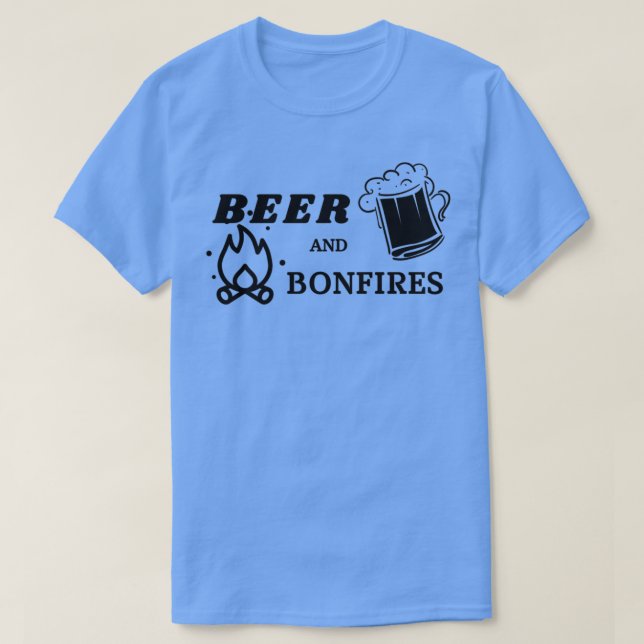 Camiseta Bebidas y fogatas 1 (Diseño del anverso)