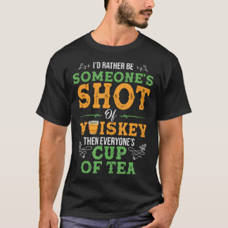 Camiseta Bebiendo Preferiría Ser El Disparo De Whiskey De A