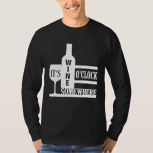 Camiseta Bebiendo Vino Bonito Es Hora Del Vino En Algún Lug