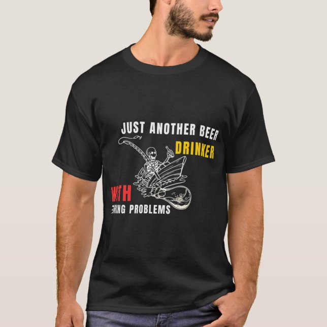 Camiseta Bebiendo y pescando (Anverso)