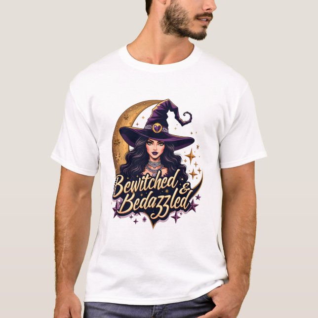 Camiseta Bebitado y deslumbrado, Glamuroso Halloween (Anverso)