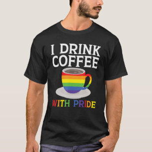 Camiseta Bebo café con orgullo Mes del orgullo arcoiris LGB
