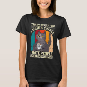 Camiseta Bebo Café Odio a la gente Sé cosas Barista
