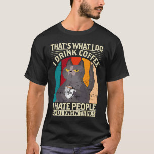 Camiseta Bebo Café Odio a la gente Sé cosas Barista