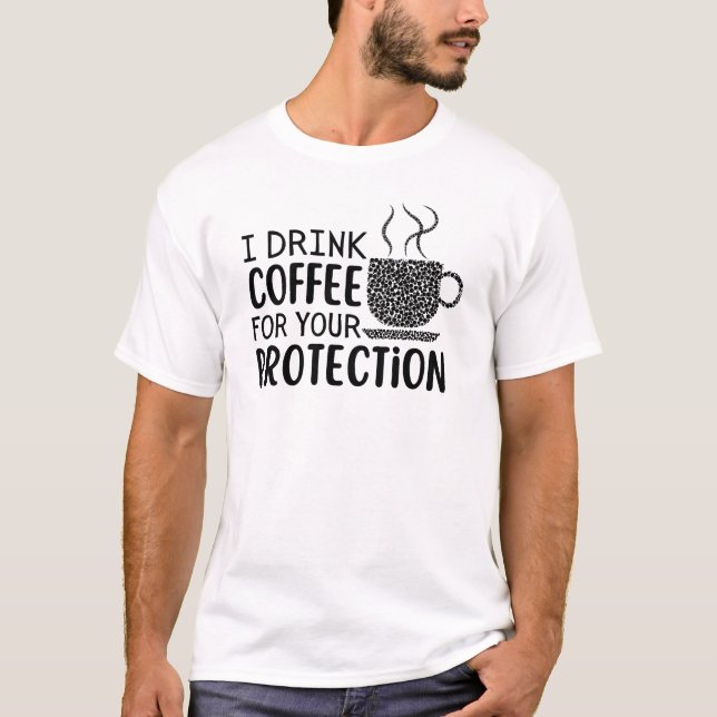 Camiseta Bebo café para su protección (Anverso)