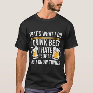 Camiseta Bebo cerveza y odio a la gente