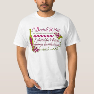 Camiseta Bebo cita del humor del vino