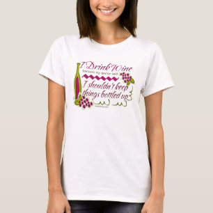 Camiseta Bebo el refrán divertido del vino