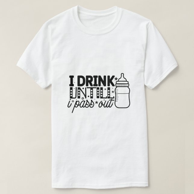 Camiseta Bebo Hasta Quedarme Sin Conocimiento (Diseño del anverso)