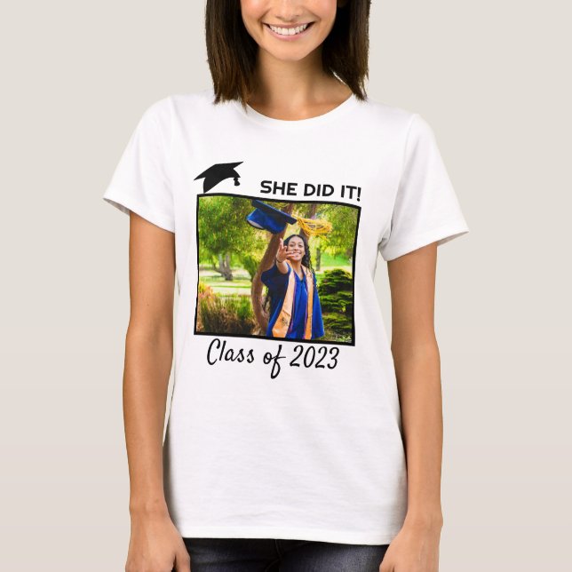 Camiseta Beca de fotografía de felicitaciones de 2023 (Anverso)
