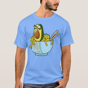 Camiseta Bechuza De Anime Aguacate Divertida En Un Tazón De