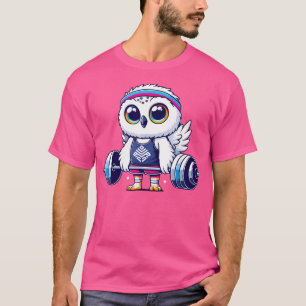 Camiseta Bechuza De Nieve Cuidada Entrenador Barbell Fitnes