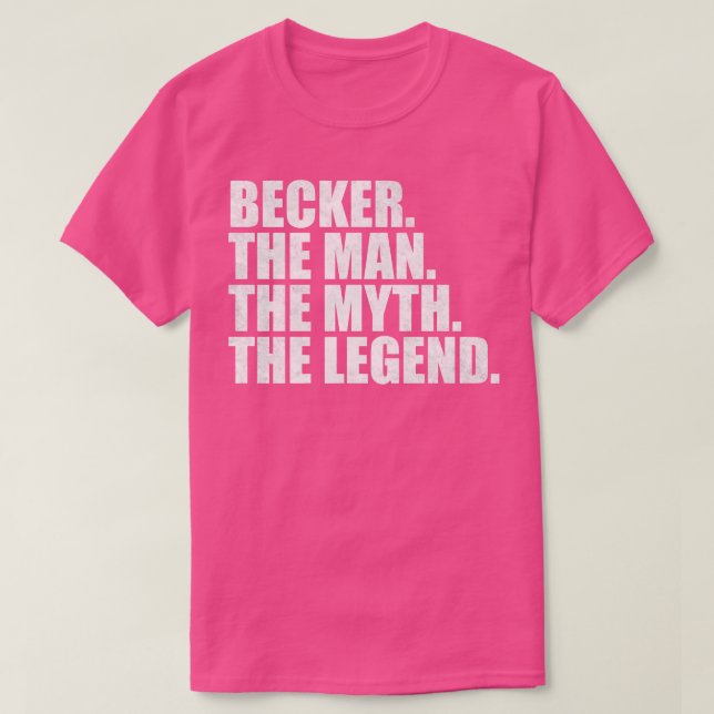 Camiseta Becker Becker Nombre de la familia Becker Apellido (Diseño del anverso)