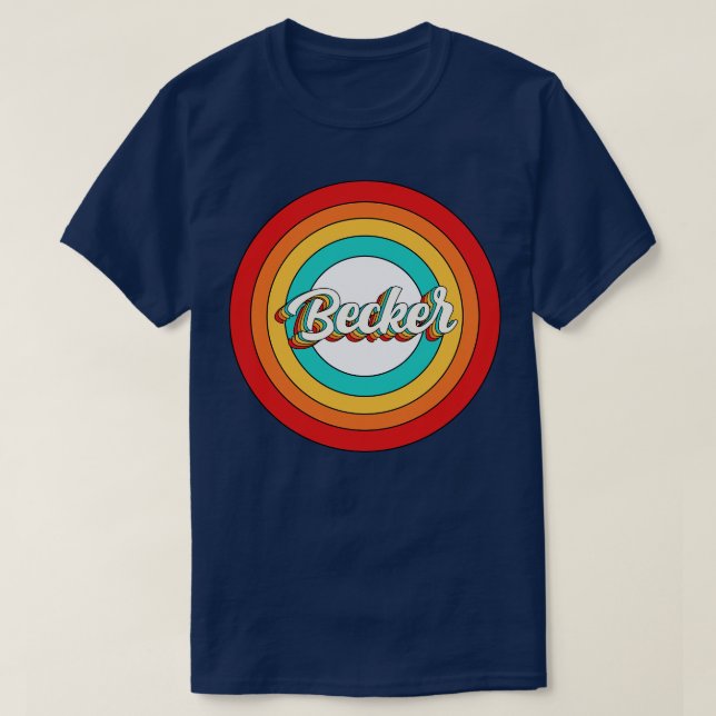 Camiseta Becker Name Shirt Vintage Becker Circle (Diseño del anverso)