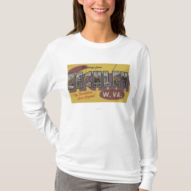 Camiseta Beckley, Virginia Occidental - escenas grandes de (Anverso)