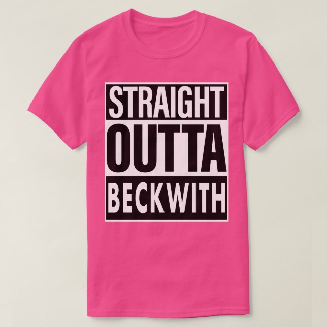 Camiseta Beckwith Name Straight Outta Beckwith (Diseño del anverso)