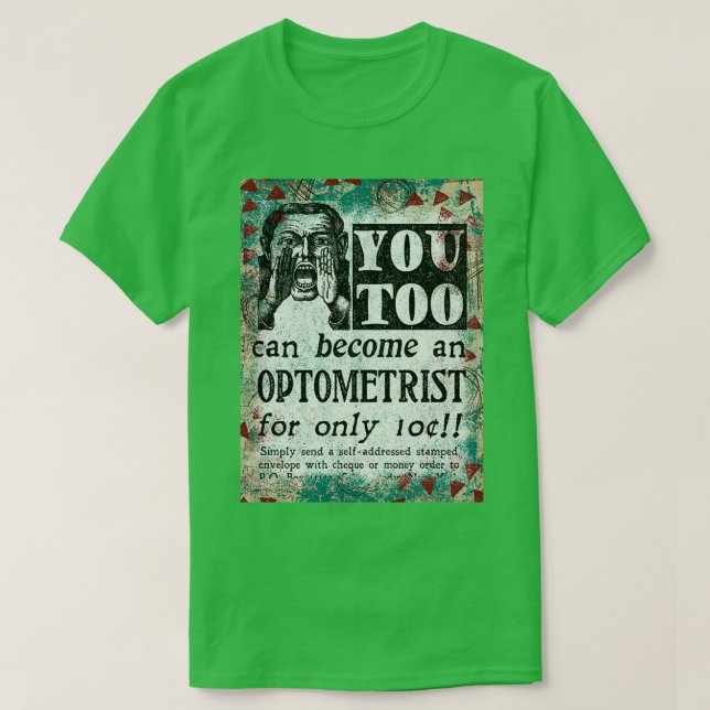Camiseta Become An Optometrist Vintage Ad (Diseño del anverso)