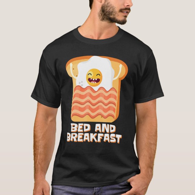 Camiseta Bed And Breakfast Bread Toast Eggs Desayuno (Anverso)
