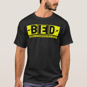 Camiseta BED Laurence G Hanscom Field Airport Taxiway Rótul