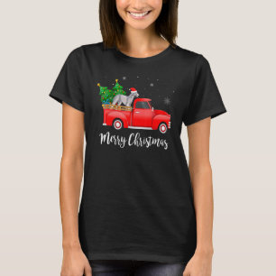 Camiseta Bedlington Terrier Camión Rojo Árbol de Navidad Xm