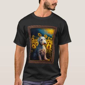 Camiseta Bedlington Terrier Painting Sunflower Flower Mom W