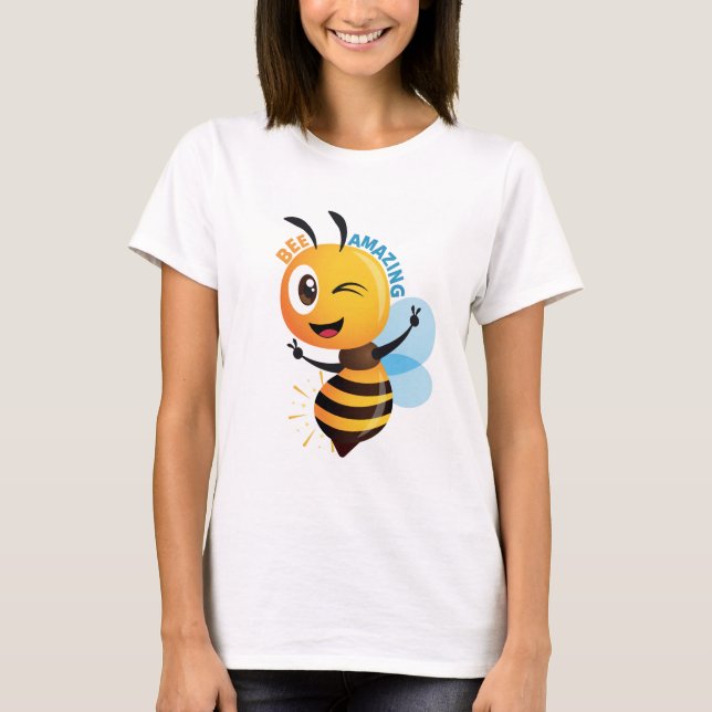 Camiseta Bee Amazing T-Shirt – Cute Inspirational Honeybee  (Anverso)