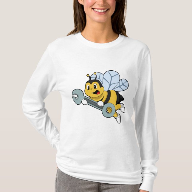 Camiseta Bee as Mechanic with Wrench (Anverso)