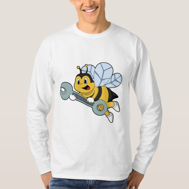 Camiseta Bee as Mechanic with Wrench (Anverso)