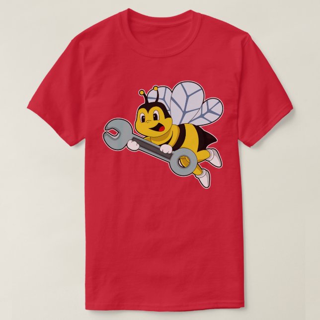 Camiseta Bee as Mechanic with Wrench (Diseño del anverso)