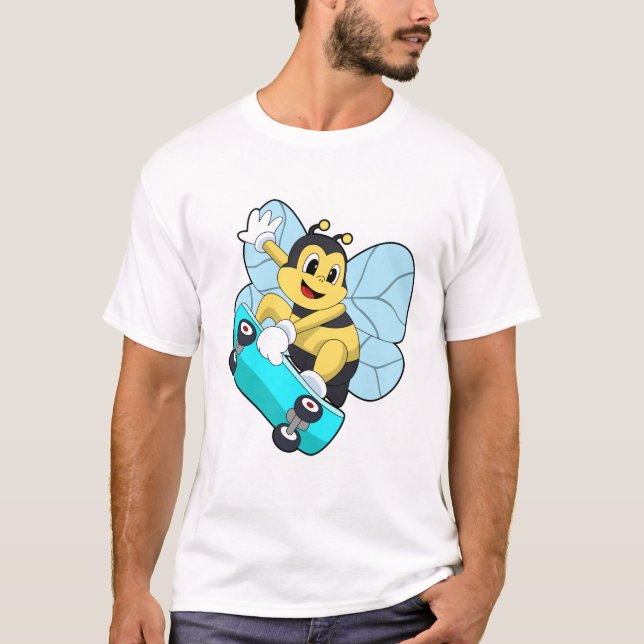 Camiseta Bee as Skater con Skateboard (Anverso)