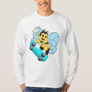 Camiseta Bee as Skater con Skateboard