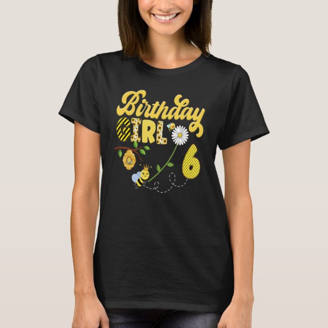 Camiseta Bee Bumblebee Chica Cumpleaños Hive Sweet 1er Fies (Anverso)