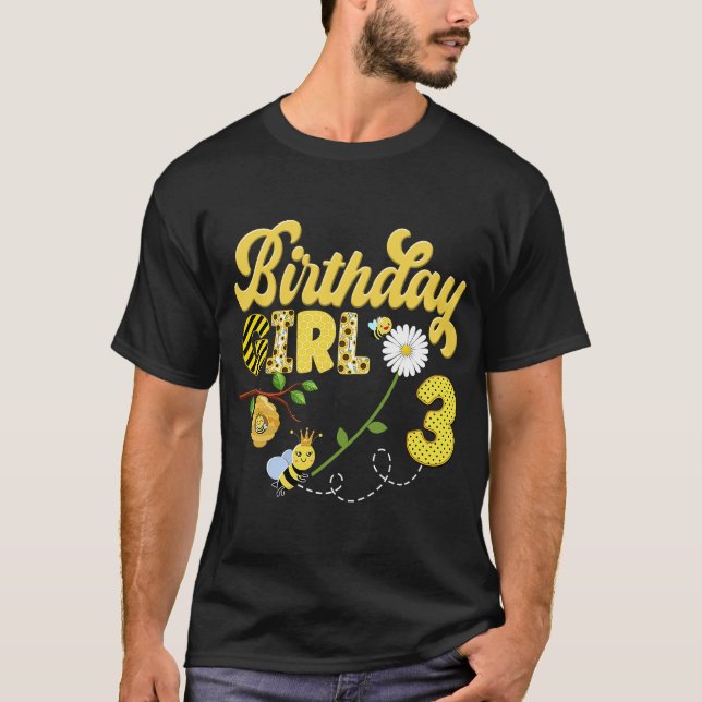Camiseta Bee Bumblebee Chica Cumpleaños Hive Sweet 1er Fies (Anverso)