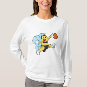 Camiseta Bee como jugador de baloncesto con baloncesto