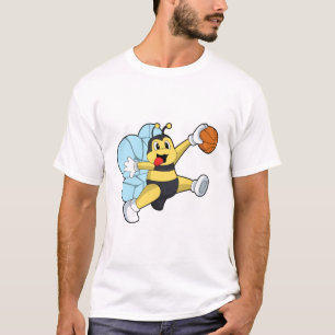 Camiseta Bee como jugador de baloncesto con baloncesto